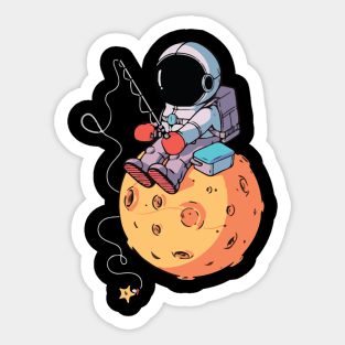 Astronaut in Space Sticker